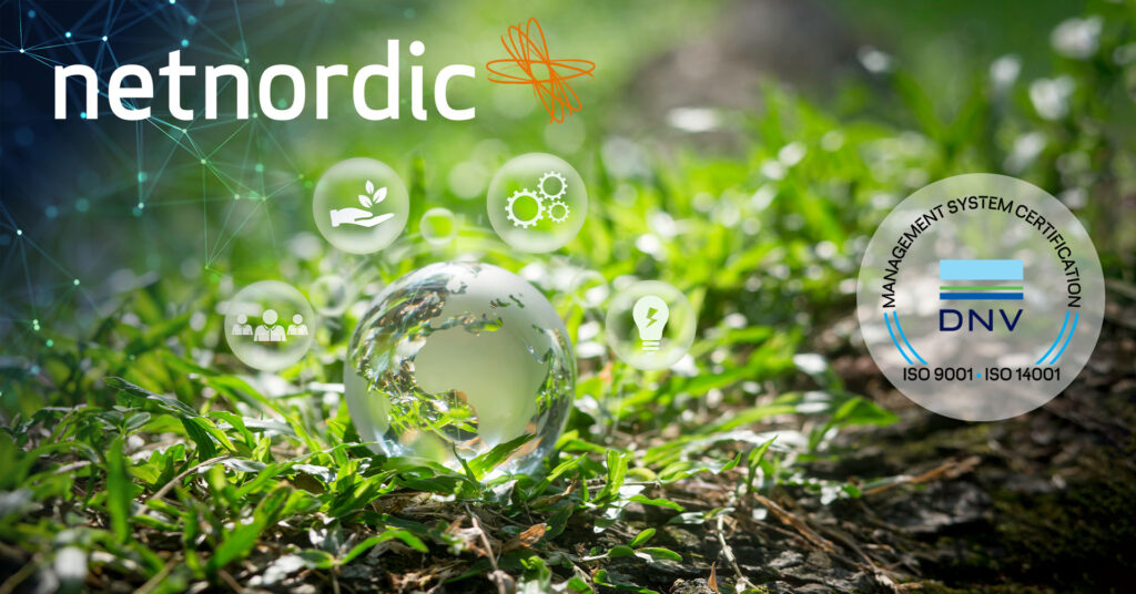 NetNordic er ISO 14001 og ISO 9001 sertifisert